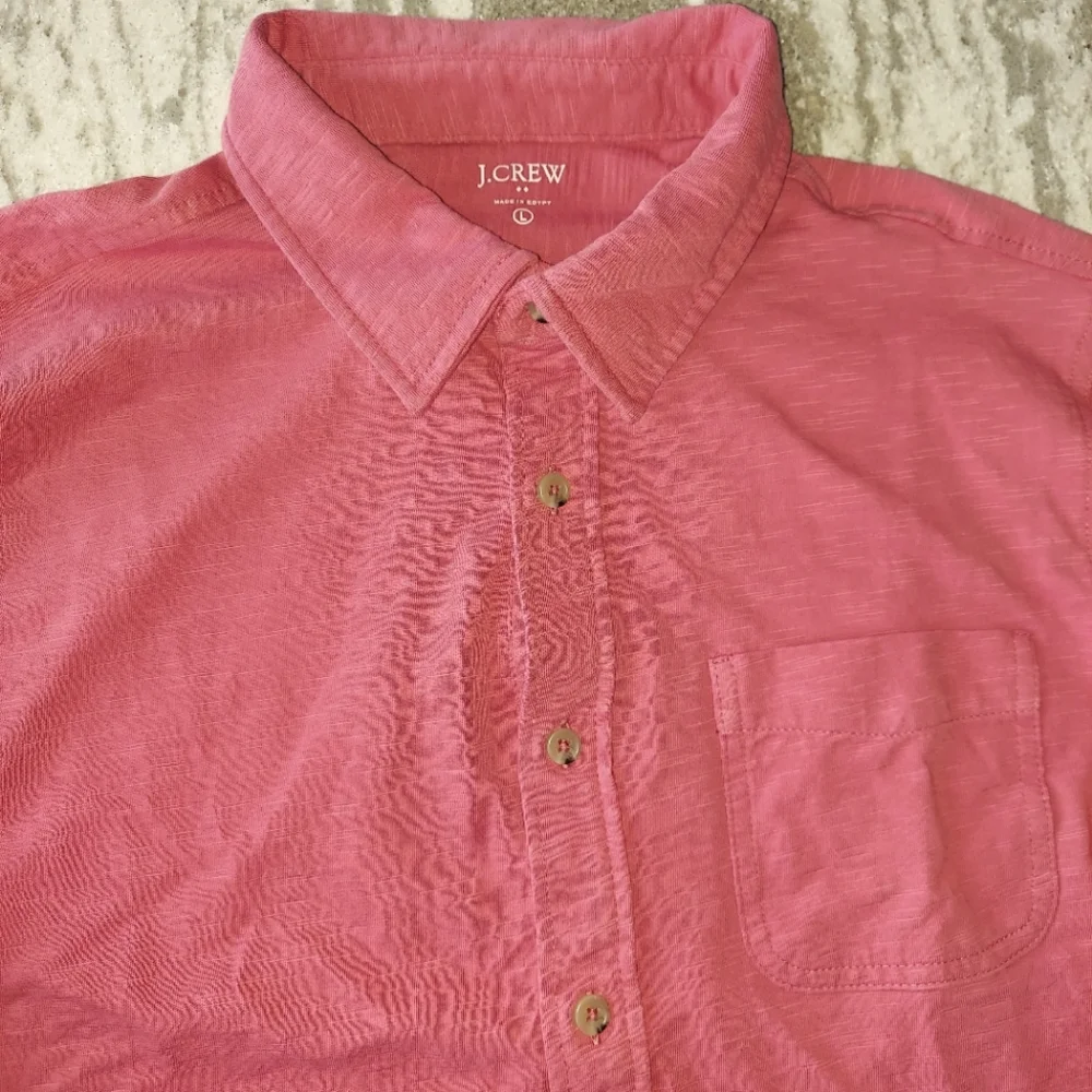 J. Crew Men's Knit Button Down Shirt New Size Medium